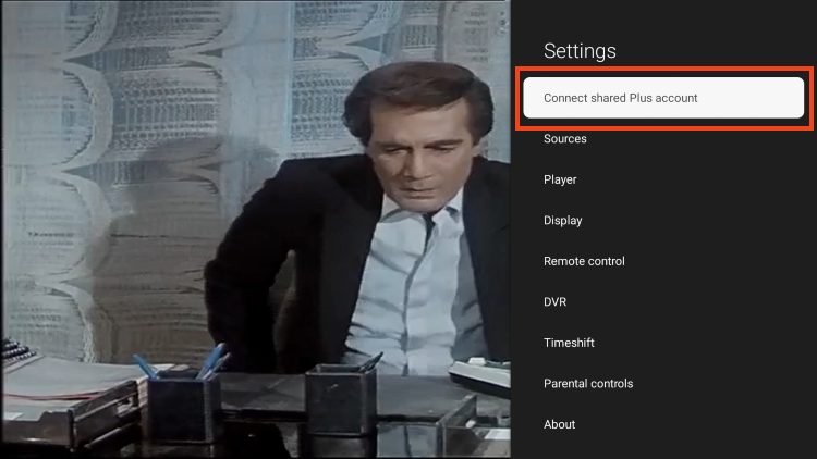 choose connect shared plus account