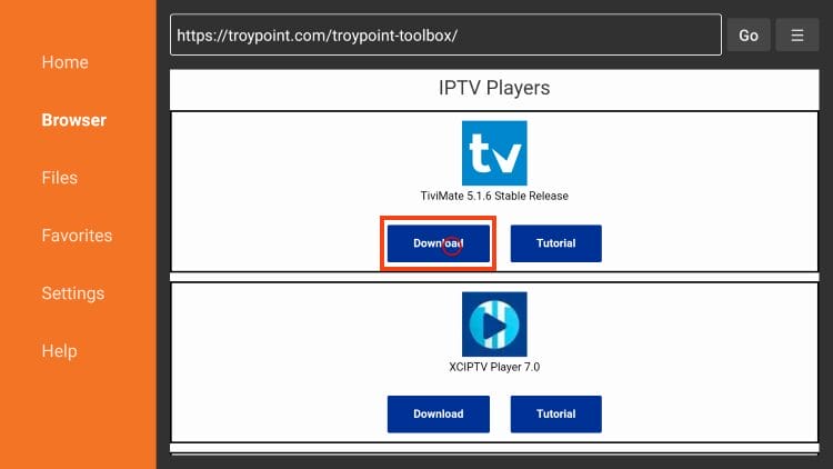 Install TiviMate Firestick