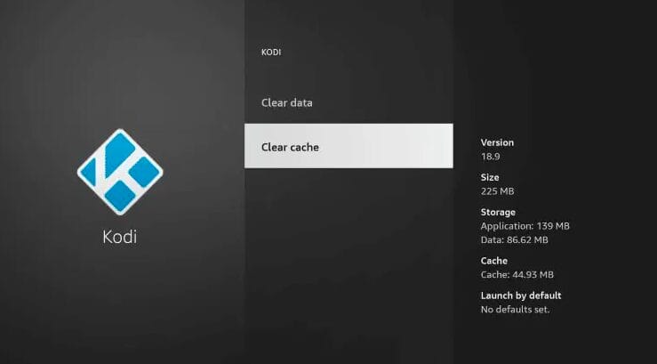 Clearing Kodi’s cache
