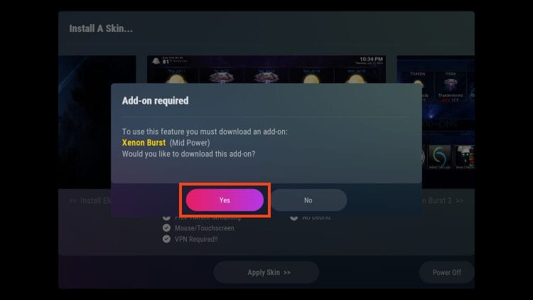click yes