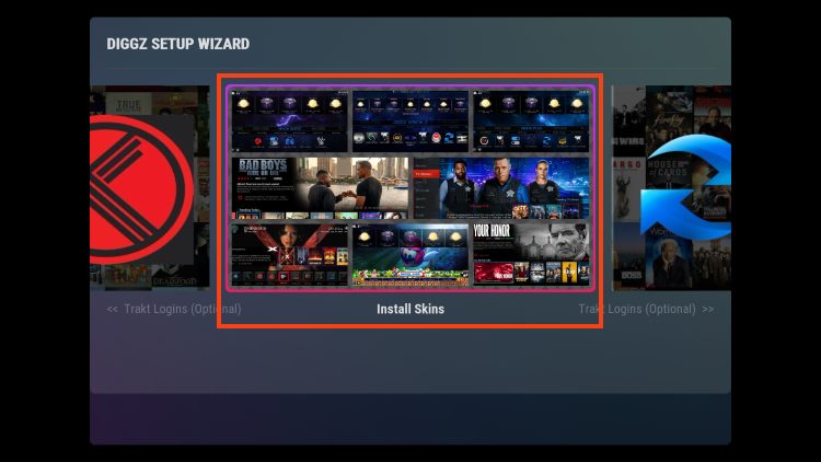choose install skin