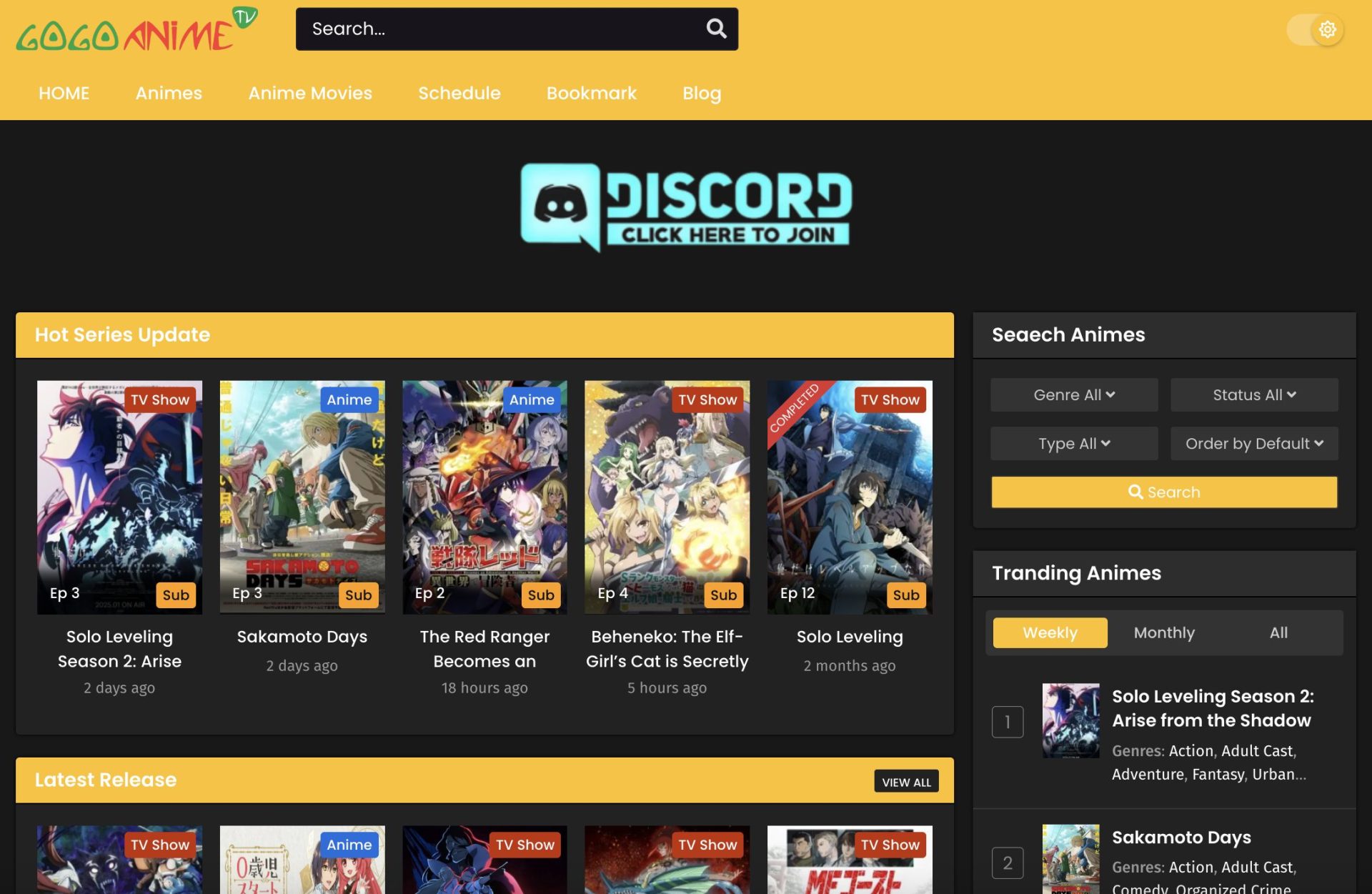 Gogoanime Website