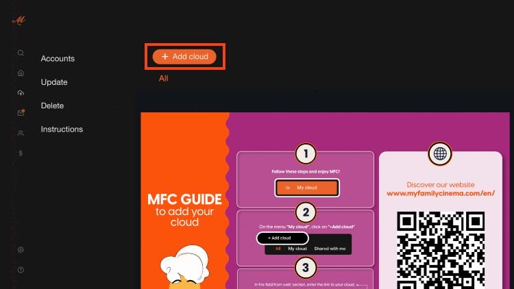 choose add cloud