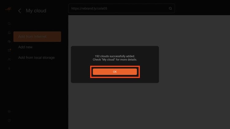 click ok after success message appears