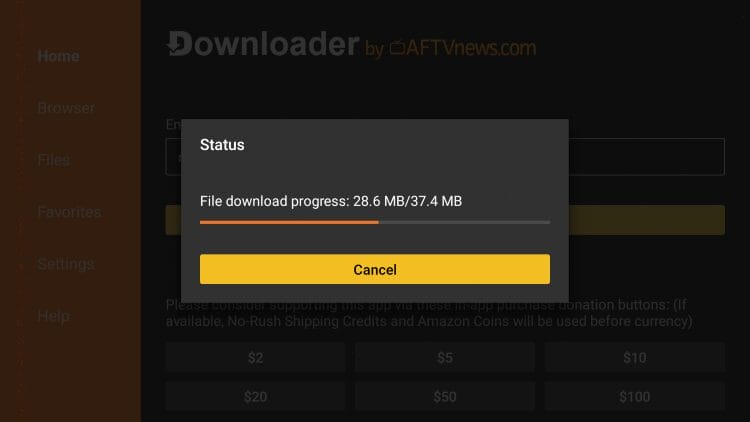 wait for my family cinema app to download