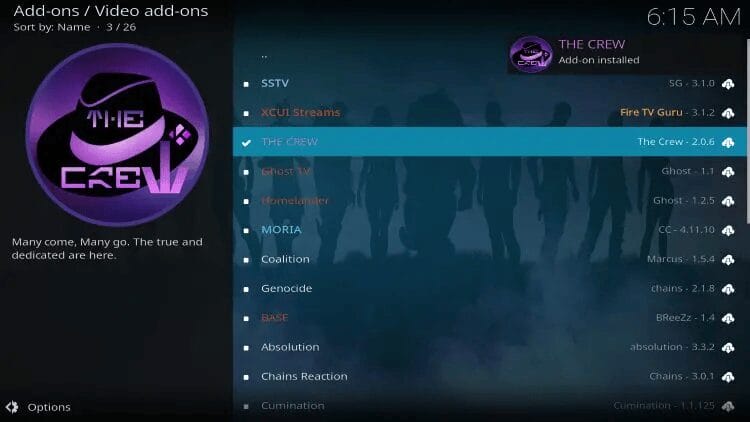 Example of 'unverified' add-ons