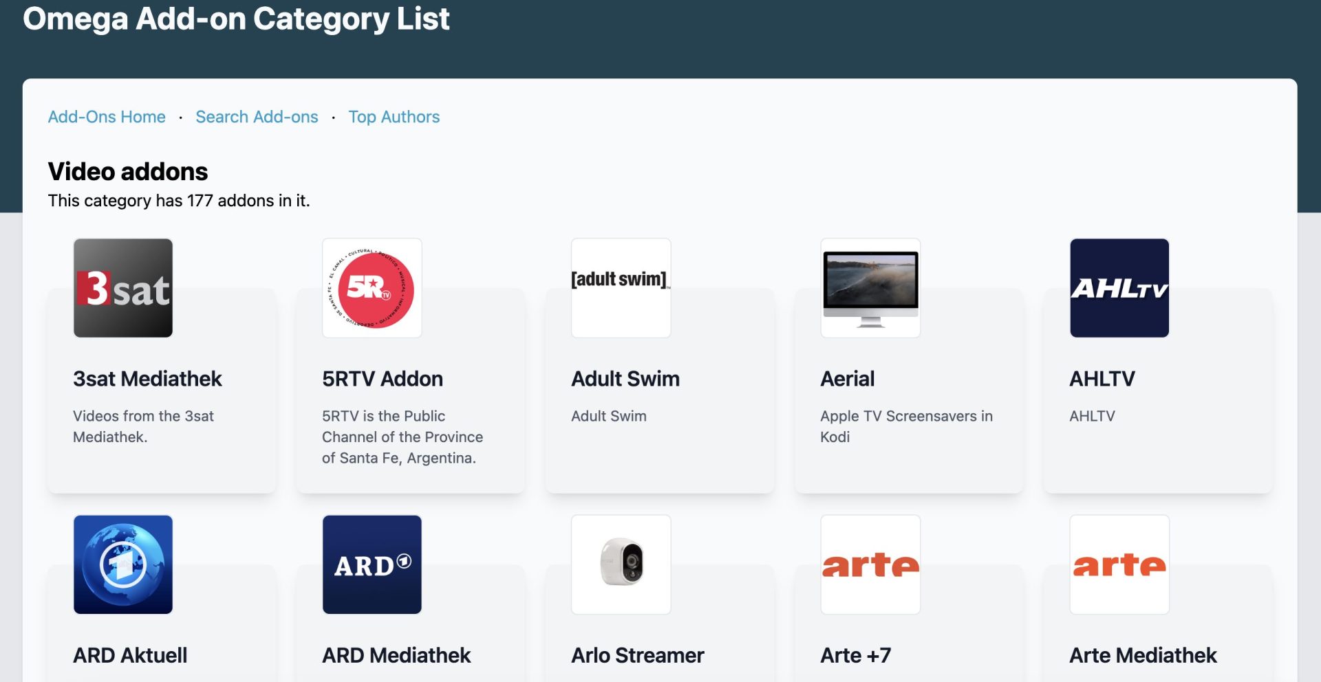 Kodi's Official Add-ons