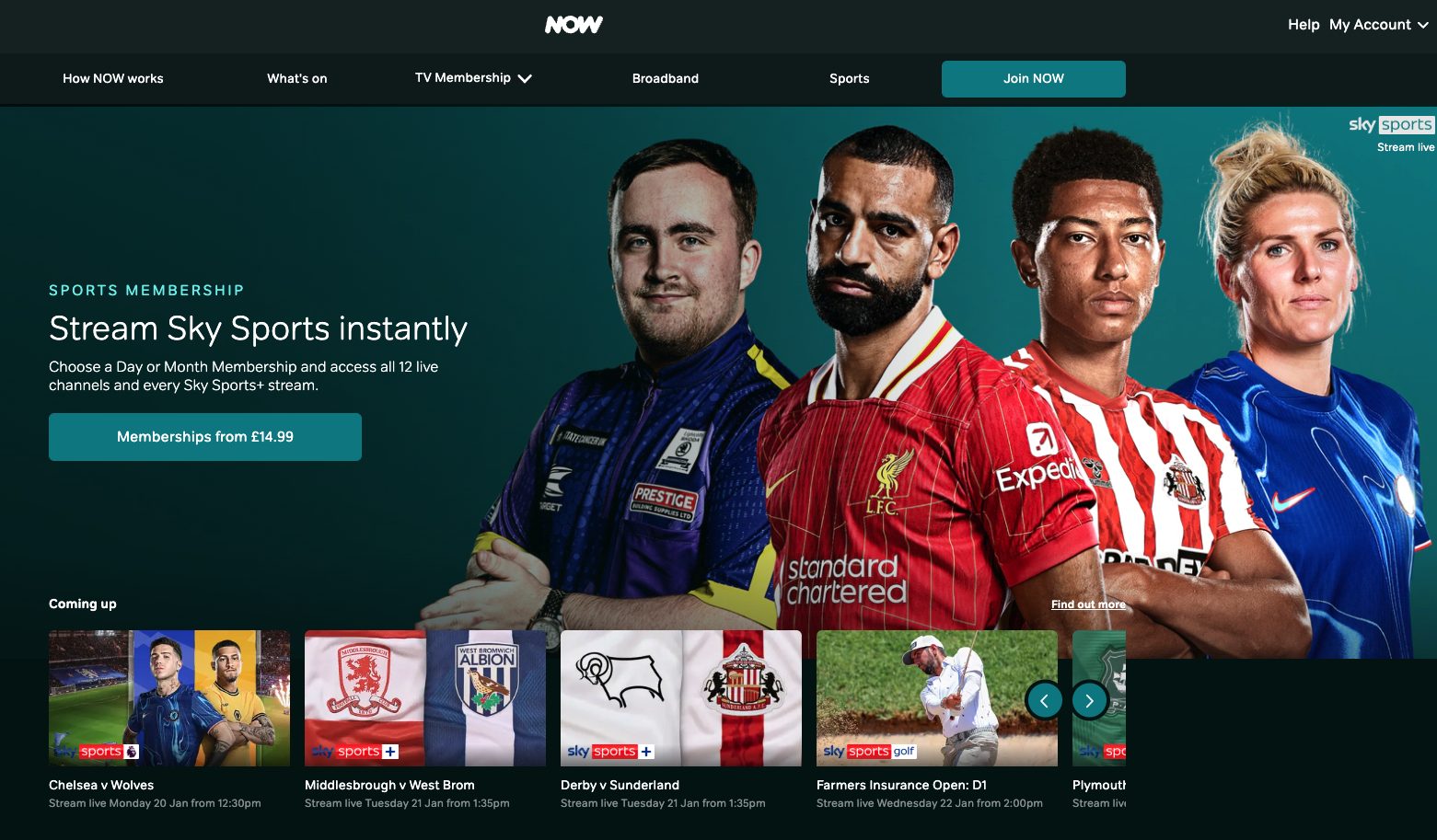 NOW TV Website