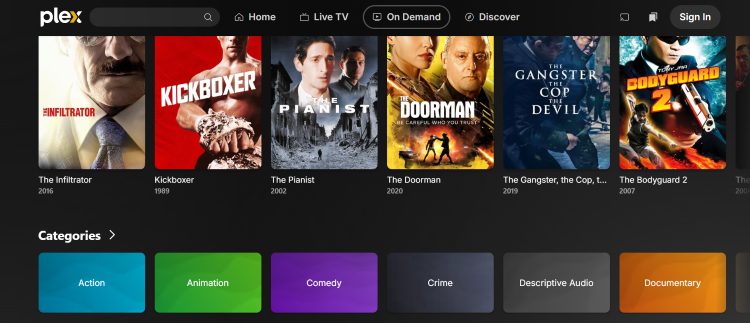 Plex website