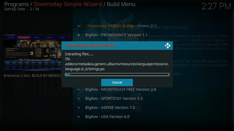 Wait for your build to download.