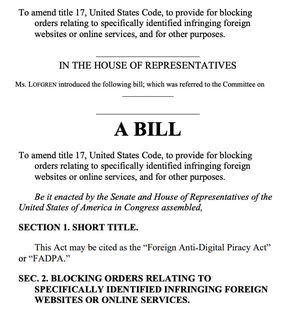 FADPA Bill