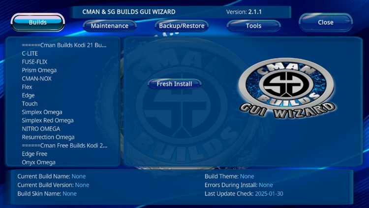 Choose Builds.