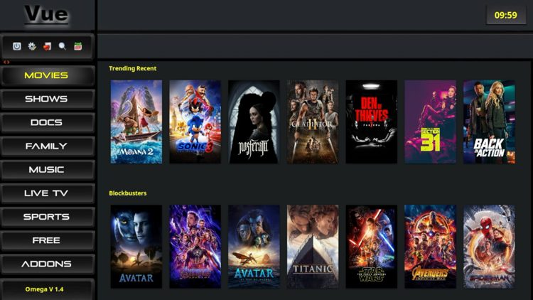 You have successfully installed the Vue build on Kodi. Enjoy!