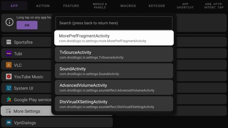 click morepreffragmentactivity