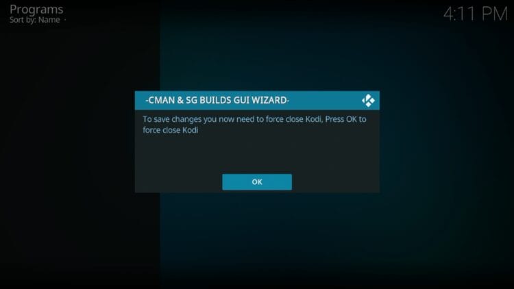 Click OK.