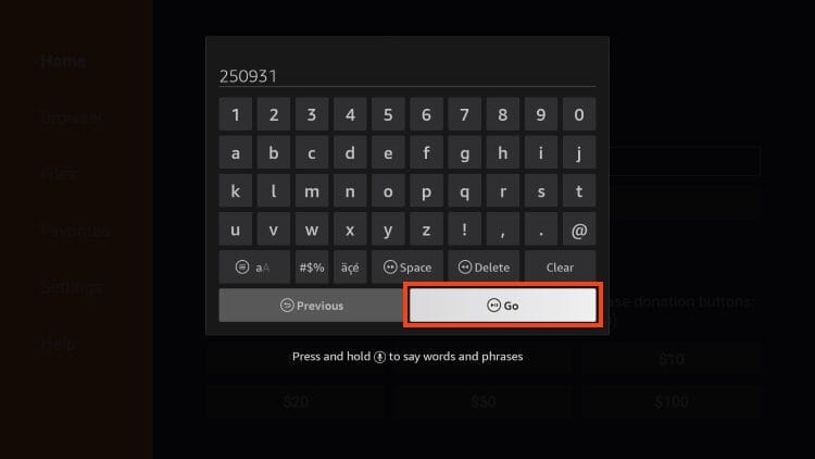 type 250931 to access the troypoint toolbox for IPVanish on Firestick