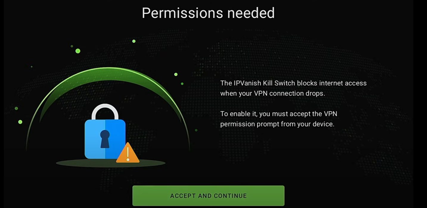After logging in click Accept and Continue to enable permissions.