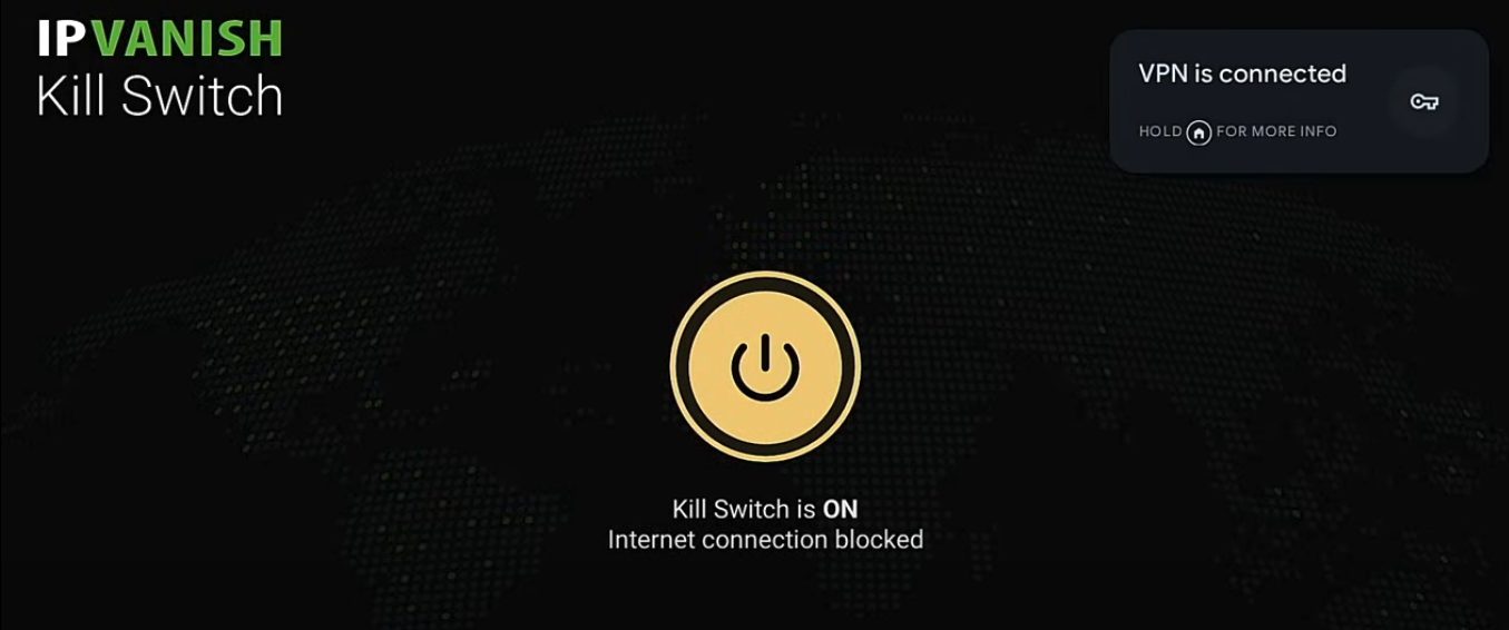 Click the big button in the middle of your screen and the Kill Switch is now enabled.