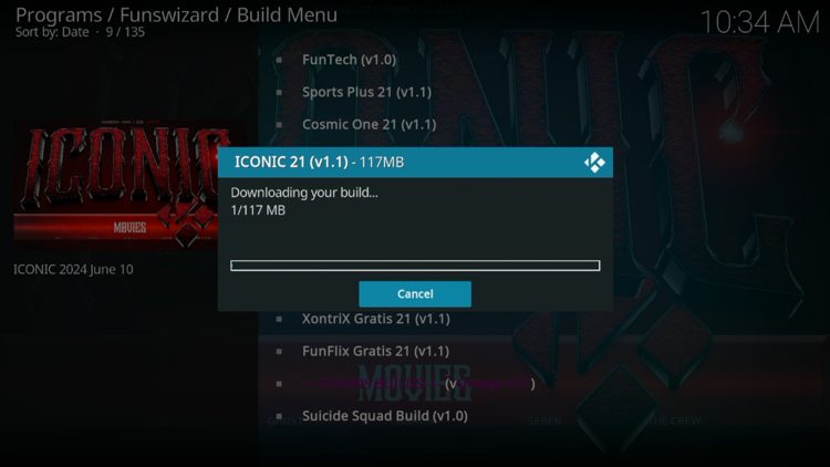 Wait for your build to download.