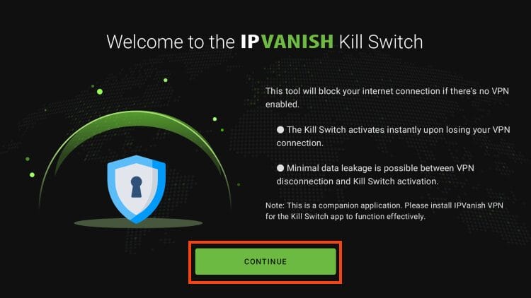 click continue