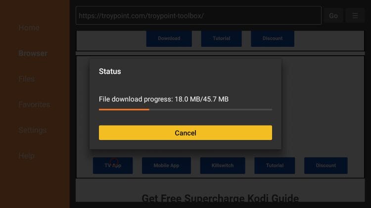 wait for ipvanish on firestick to download