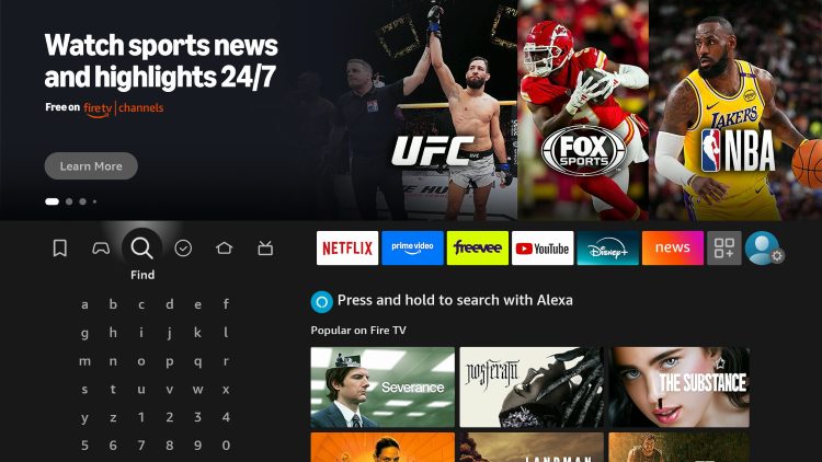 open search bar