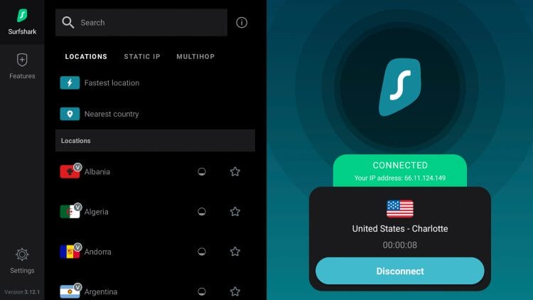 connect to server and enjoy the best vpn for IPTV