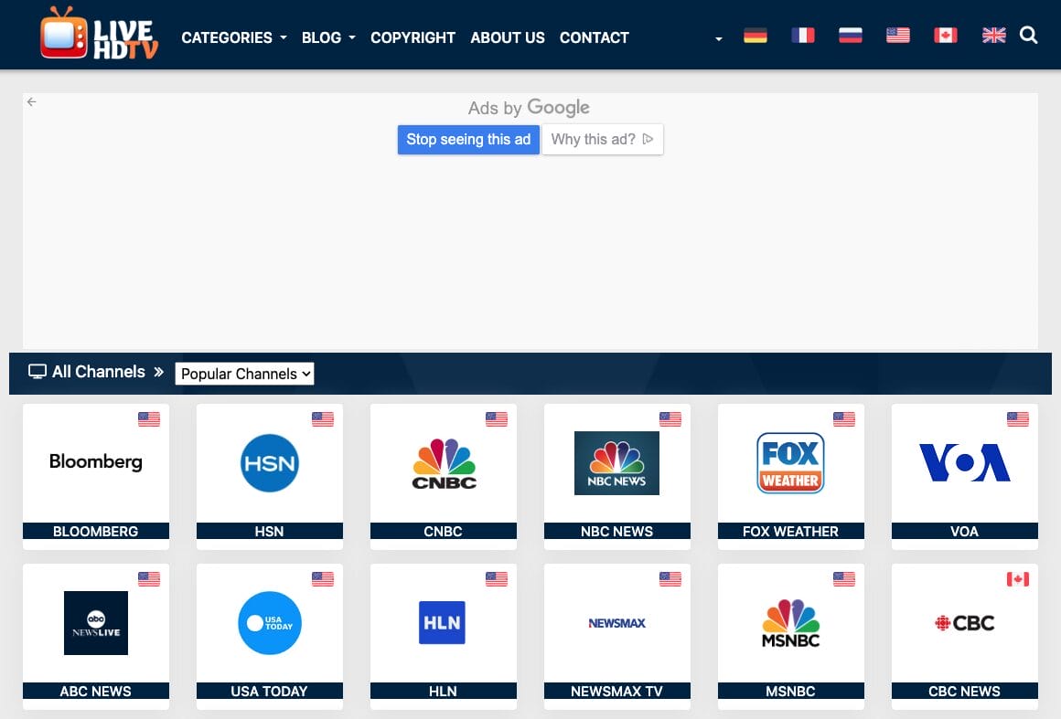 LiveHDTV Website