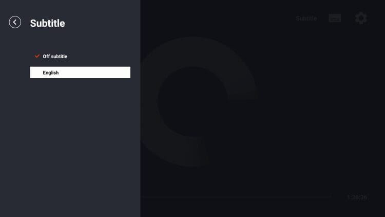 subtitles on OnStream APK