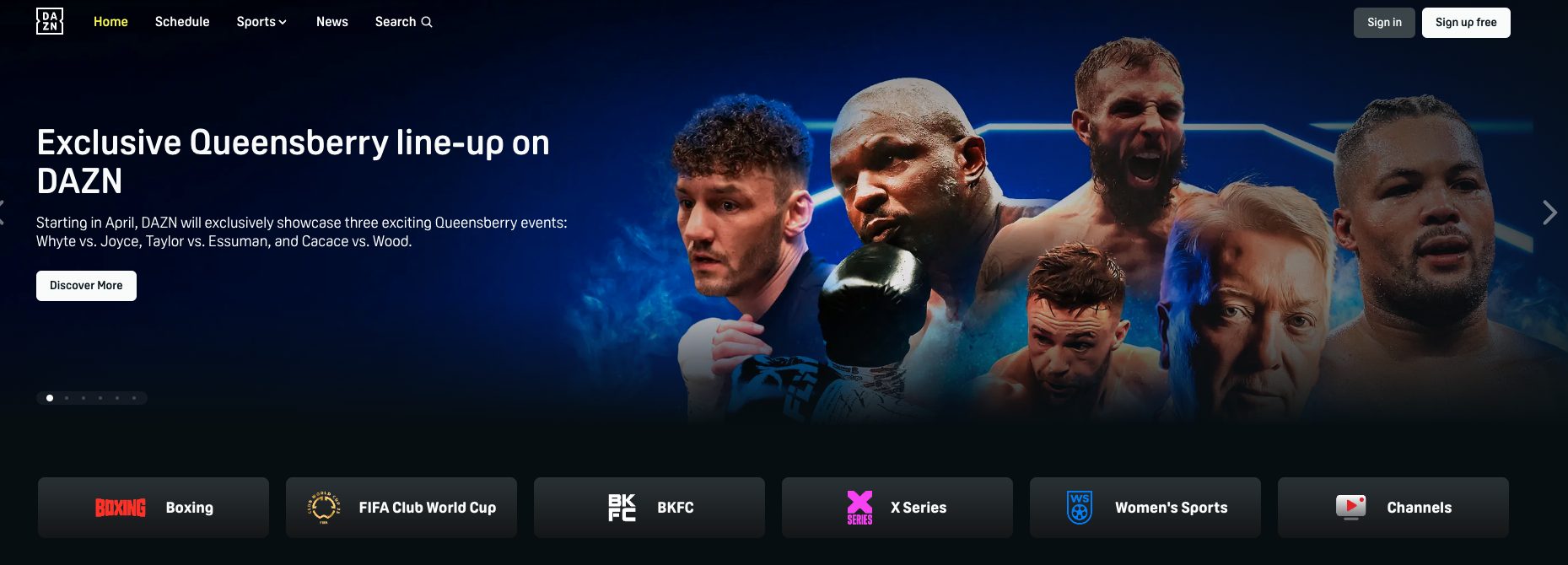 DAZN Website
