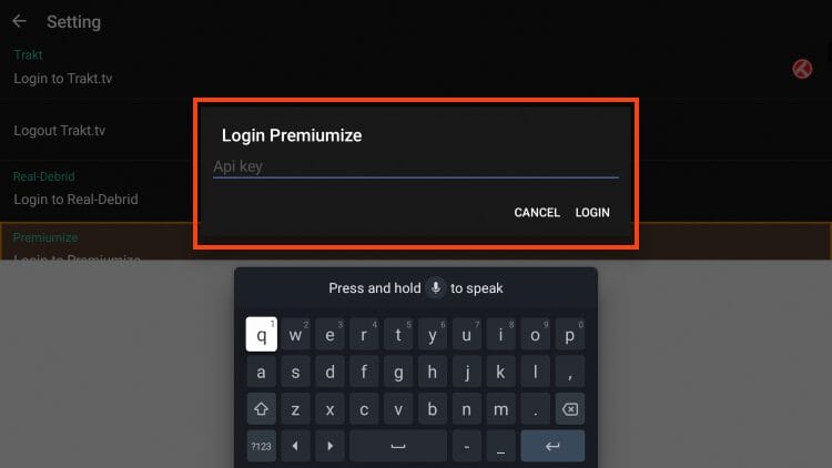 enter your api key