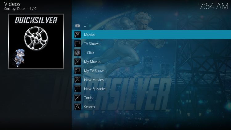 Quicksilver home screen