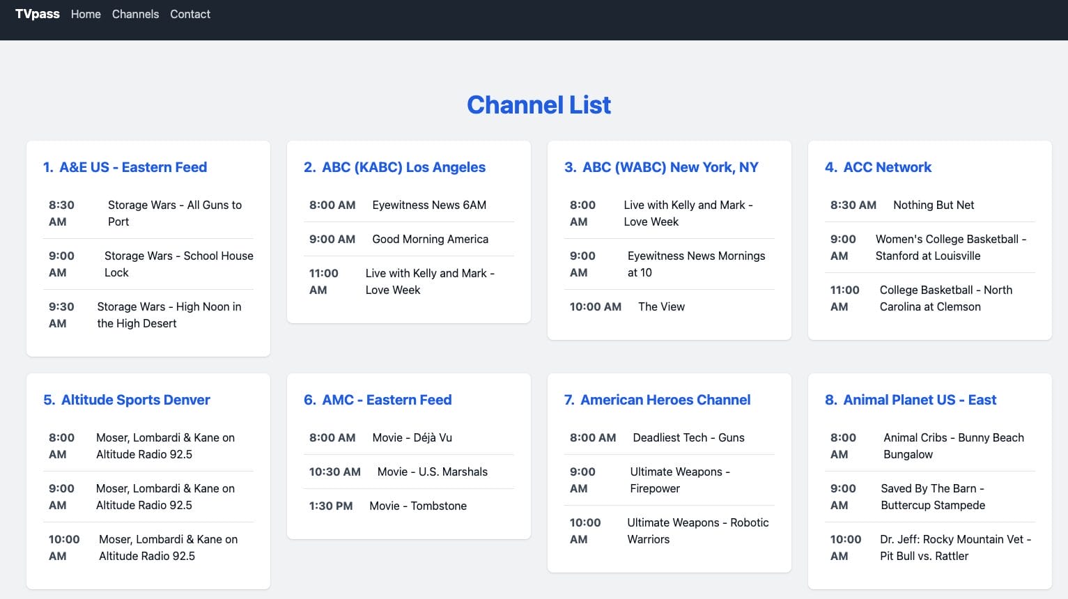 TVPass Website