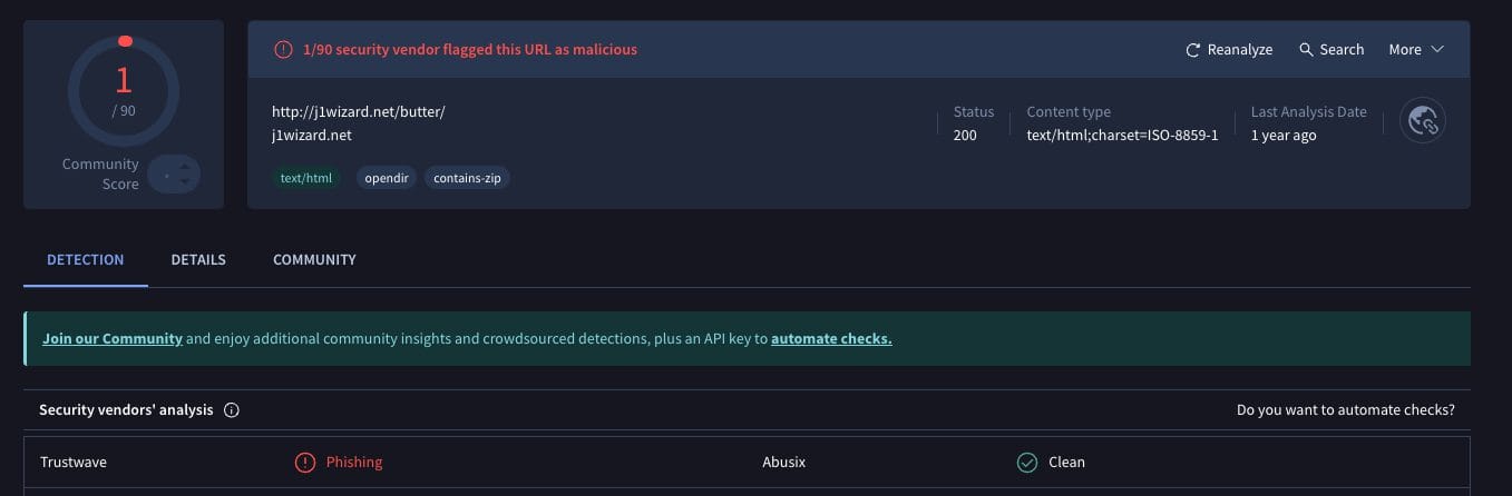 Butter Fingers Movies Addon VirusTotal Scan