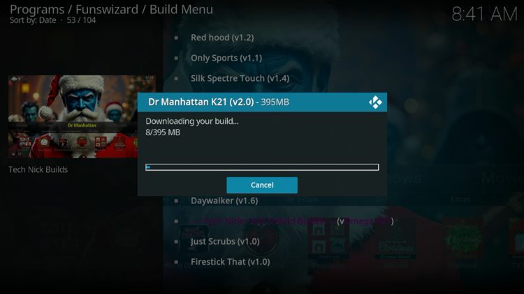 Wait for your build to download.