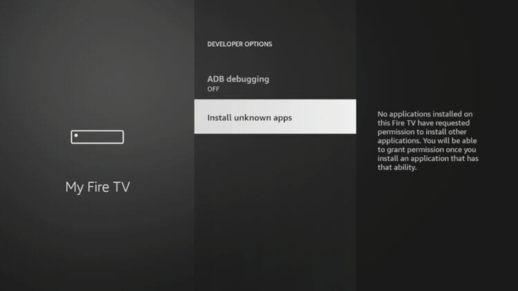 Click Install unknown apps.