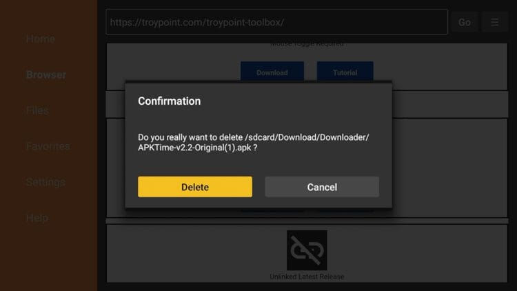 Click Delete again.