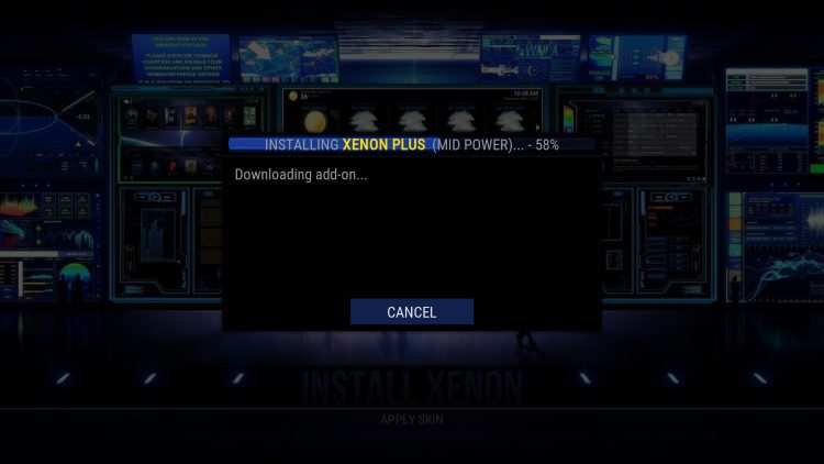 wait for diggz xenon skin to install
