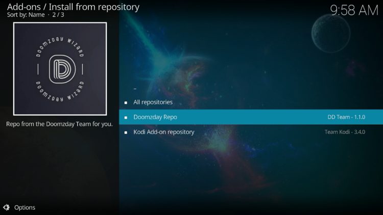 Select Doomzday Repo.