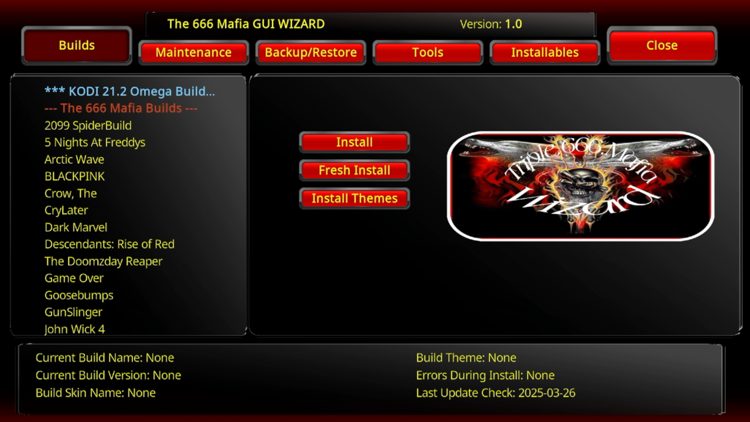 Select Builds.