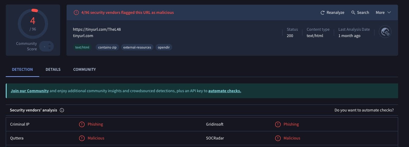 TheLabjr VirusTotal Scan