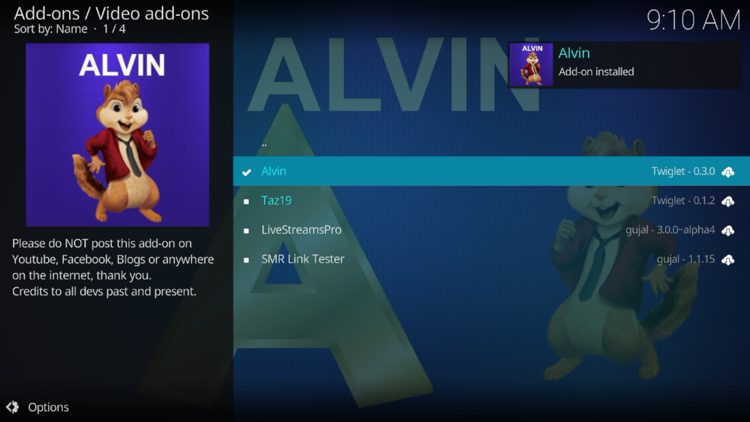 Wait a minute or two for the add-on to fully install
