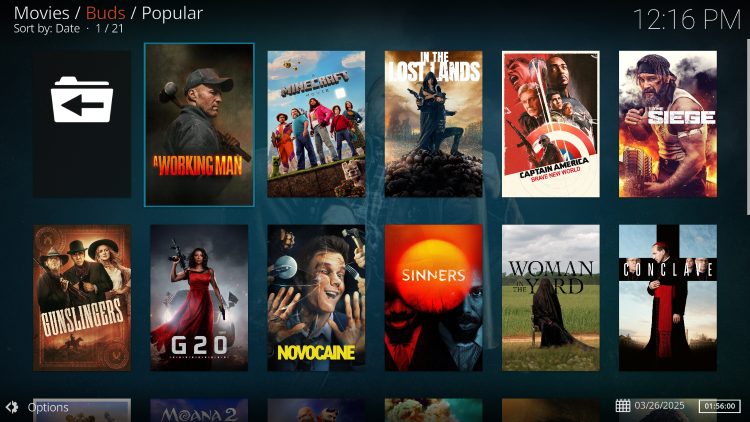 Display options