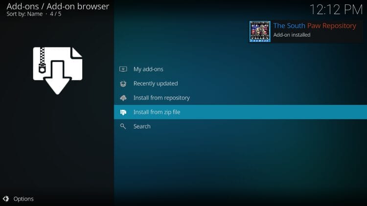 southpaw repo installed