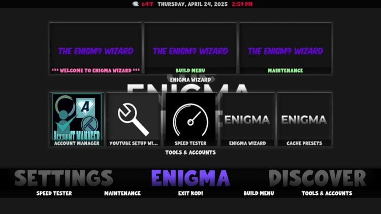 You have successfully installed the Enigma Silvo build on Kodi.