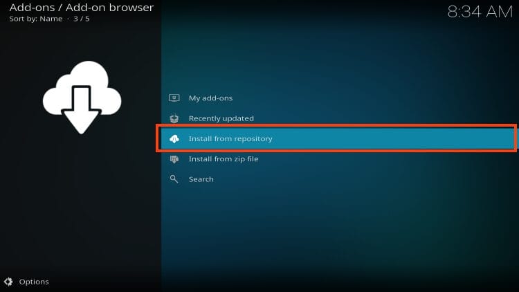 choose instasll from repository