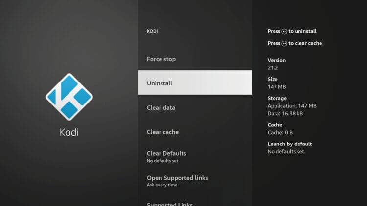 Click Uninstall.