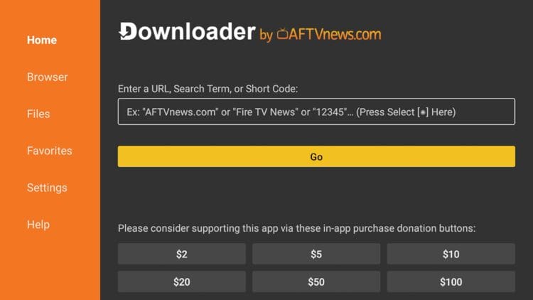 Next return to the home screen of your Firestick and launch the Downloader app.
