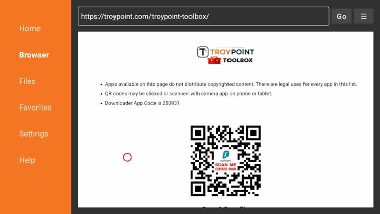 This will direct you to the TROYPOINT Toolbox.