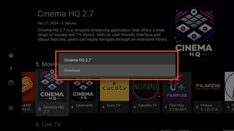 click download